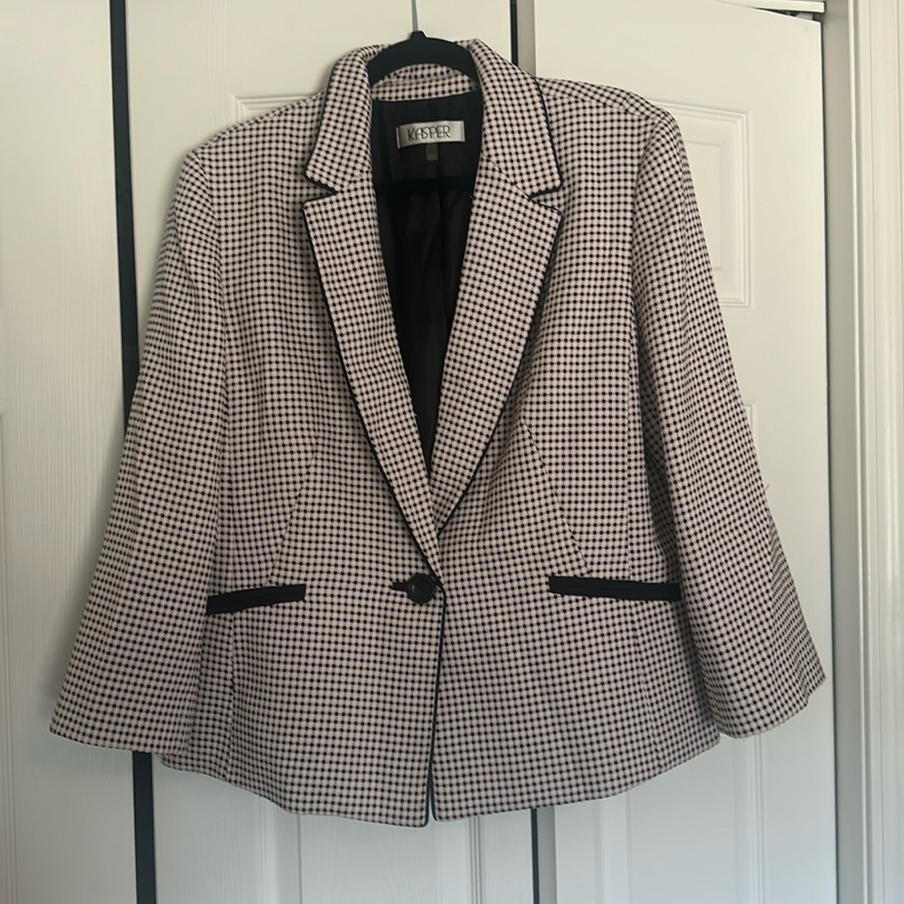 Pink & Black Kasper Blazer